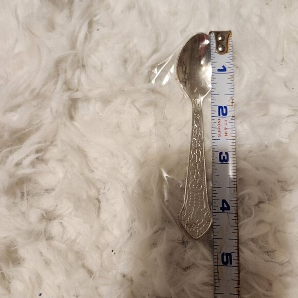 Vintage Silver Plated Bowl & Spoon Set With Velvet Box - Ornate Design - 3.5" Bo - Picture 3 of 8